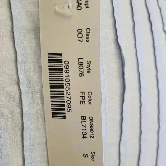 J Crew Faded Lace Trim Top NWT New Womens Size Small Light Blue and White - Picture 10 of 14